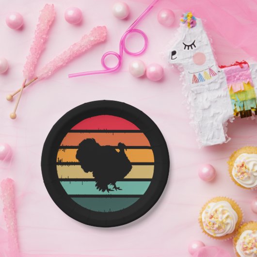 七面鳥の感謝祭動揺してヴィンテージ ペーパープレート (パーティー)