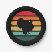 七面鳥の感謝祭動揺してヴィンテージ ペーパープレート (正面)