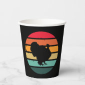 七面鳥の感謝祭動揺してヴィンテージ 紙コップ (正面)