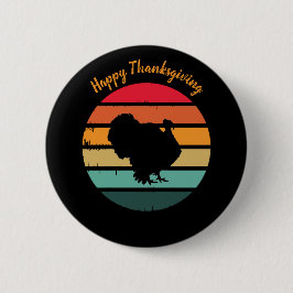 七面鳥の感謝祭動揺してヴィンテージ 缶バッジ