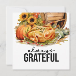 七面鳥の感謝祭 サンキューカード