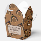 七面鳥の感謝色の茶色いパターンの残り フェイバーボックス (オープン)