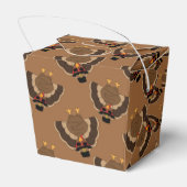 七面鳥の感謝色の茶色いパターンの残り フェイバーボックス (裏面サイド)