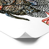 七面鳥の手描きイラストレーション ポスター (角)