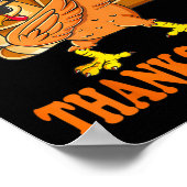 七面鳥の日のための幸せな感謝祭ファミリーディナー1 ポスター (角)