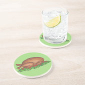 七面鳥の日幸せな感謝祭プラッタ肉ディナー コースター (側面)