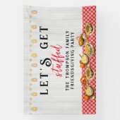 七面鳥の日感謝の家族の友人ディナー 横断幕 (縦)