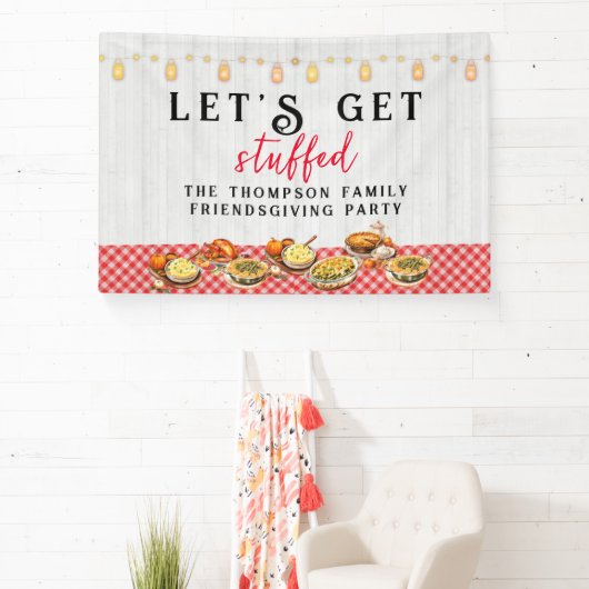 七面鳥の日感謝の家族の友人ディナー 横断幕 (インサイチュ)