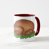 七面鳥の日感謝祭ディナー七面鳥クランベリー マグカップ (正面右)