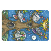 七面鳥の木、感謝祭のゴブおもしろいブリの鶏 マグネット (横)