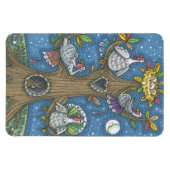 七面鳥の木、感謝祭のゴブレおもしろいーの磁石 マグネット (横)