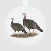 七面鳥の東ワイルドペア オーナメント (裏面)