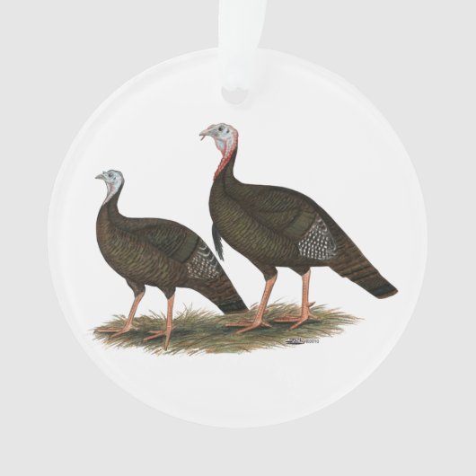 七面鳥の東ワイルドペア オーナメント (正面)