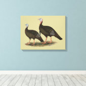 七面鳥の東ワイルドペア キャンバスプリント (インサイチュ (ウッドフロア))