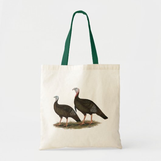 七面鳥の東ワイルドペア トートバッグ (正面)