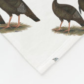 七面鳥の東ワイルドペア フリースブランケット (角)