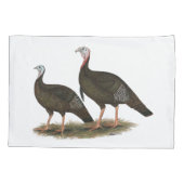 七面鳥の東ワイルドペア 枕カバー (裏面)
