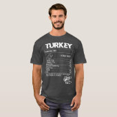 七面鳥の栄養成分表示 サンクスギビング フード レシピ フレンズ Tシャツ (正面フル)
