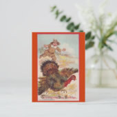 七面鳥の絵葉書ヴィンテージを取る ポストカード (スタンド正面)