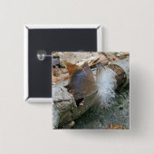 七面鳥の羽のコーディネート項目 缶バッジ (正面&裏面)