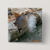 七面鳥の羽のコーディネート項目 缶バッジ (正面)