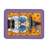 七面鳥の羽の魔女、サレム感謝祭、フォーク マグネット (横)