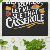 七面鳥の肉汁の豆と私転がにカセロールを見せてくれ キッチンタオル (折り畳み)