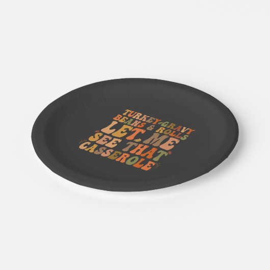 七面鳥の肉汁の豆と私転がは、その秋を参照して ペーパープレート (アングル)