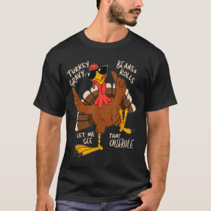 七面鳥の豆とカセ転がロール Tシャツ