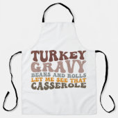 七面鳥の豆と転が秋感謝祭 エプロン (正面)