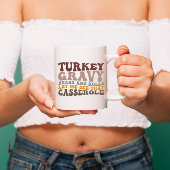 七面鳥の豆と転が秋感謝祭 ツートーンマグカップ