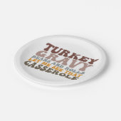 七面鳥の豆と転が秋感謝祭 ペーパープレート (アングル)