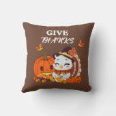 七面鳥の赤ちゃんとカボチャのハロウィン クッション (裏面)