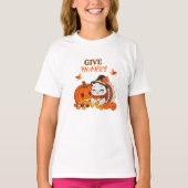 七面鳥の赤ちゃんとカボチャのハロウィン Tシャツ (正面)