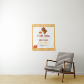 七面鳥の赤ちゃんシャワー感謝祭の背景 タペストリー (インサイチュ)