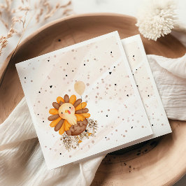 七面鳥の赤ちゃんシャワー感謝祭 スタンダードカクテルナプキン