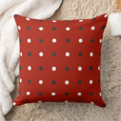 七面鳥の赤、灰色、白の点 クッション (ブランケット)