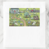 七面鳥の農場のゴーブラース、感謝祭のステッカーシート 長方形シール (バッグ)