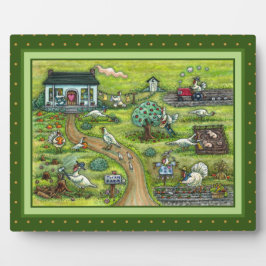 七面鳥の農場、国の感謝祭、おもしろい鳥 フォトプラーク