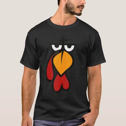 七面鳥の顔のピルグリム・サンクスギビング・コスチューム Tシャツ (正面)