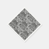 七面鳥の骨カラフルフォーク感謝鳥スカル スタンダードカクテルナプキン (角)