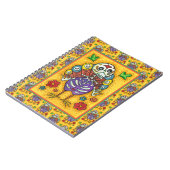 七面鳥の骨カラフルフォーク感謝鳥スカル ノートブック (左側)