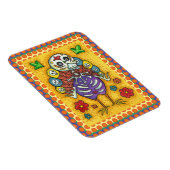 七面鳥の骨カラフルフォーク感謝鳥スカル マグネット (右側)