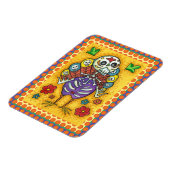 七面鳥の骨カラフルフォーク感謝鳥スカル マグネット (左側)