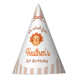 七面鳥の1歳の誕生日パーティーハット パーティーハット