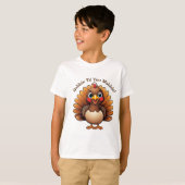 七面鳥の"Gobble Til You Wobble"キッズTシャツ Tシャツ (正面フル)