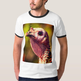 七面鳥のTシャツを閉じて身に着ける Tシャツ