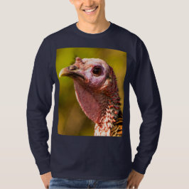 七面鳥のTシャツを閉じて身に着ける Tシャツ