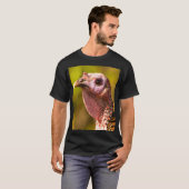七面鳥のTシャツを閉じて身に着ける Tシャツ (正面フル)