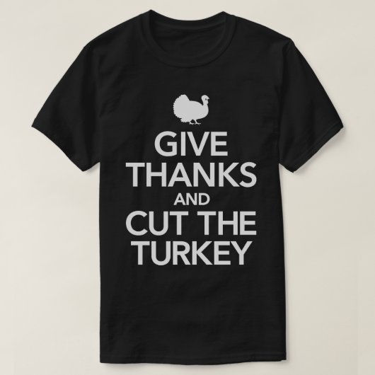 七面鳥を切る Tシャツ (デザイン正面)